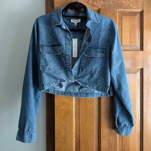 Cropped Chambray Top